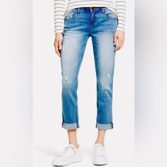 WIT & WISDOM Ripped Crop Straight Leg Jeans, Size 14 - Picture 2 of 10